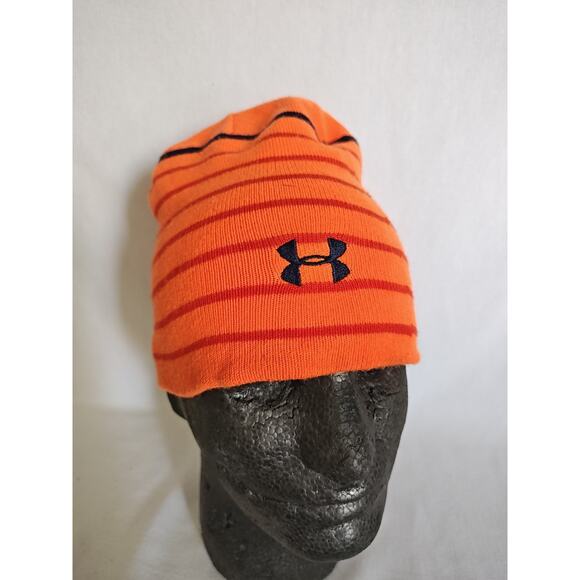 UNDER ARMOUR Men's UA Golf Beanie Cap Bright Orange Acrylic Hat Winter cold‎ - Picture 1 of 8